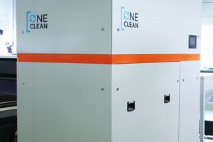  Beim OneClean-System mit Abrasiv Recycling können 50% des Abrasivs wiederverwertet werden. 