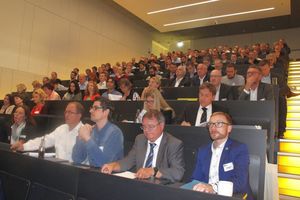  Beim Fassadentag in Leipzig war das Audimax der HTWK Leipzig gut besucht. 