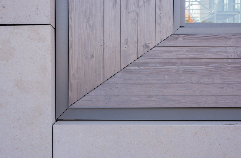 Fassade Aus Stein Und Holz Metallbau