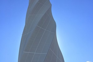  Der Form nach erinnert der Turm an einen Bohrer - also war der Standort für die CAS-Pressekonferenz gewählt. 