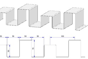  Individuell geformte U-Profile. 