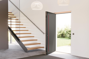  Innen- und Außenseite der heroal Les Couleurs<sup>®</sup> Le Corbusier Haustür lassen sich in unterschiedlichen Farbtönen gestalten. Die Haustür wird so zu einem gestalterischen Element für den Innenraum.<br /> 