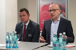  (v.l.) Stefan Dittrich, Director FeuerTrutz, und Günter Ruhe, Geschäftsführer von FeuerTrutz Network. 