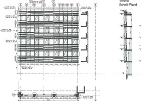  Planzeichnung: Ansicht Westfassade. 