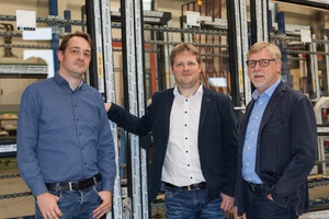  Metallbau Hunold produziert in Olpe in dritter Generation Elemente aus Aluminium und Glas: Simon Hunold, Roland Hunold und Martin Hunold (v. l.). 