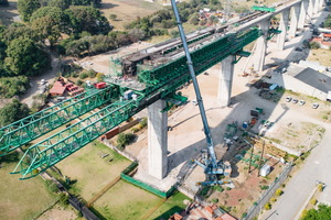  Baustelle der neuen Intercity-Strecke Toluca-Mexico City.&nbsp;&nbsp;&nbsp;  