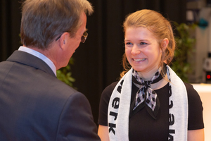  Jasmin Sauer bei der Preisverleihung des Bundesleistungswettbewerbs 2018 in Northeim. 