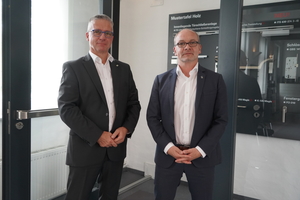  v.l.: Frank Kampmeier, Leiter Profilsysteme/Metallbau und Thomas Filthuth, Leitung Vertrieb. 