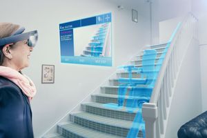  Auch das können erweiterte Realitäten: Dem Kunden zeigen, dass der geplante Lift in die Treppe passt?  