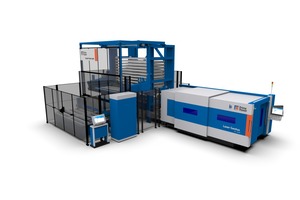  Faserlaseranlage Laser Genius 1530 mit 10 kW-Laser und Combo Tower Laser. 