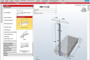  Aktuelle Version der fischer Geländer-Bemessungssoftware hat eine 3D-Grafik. 