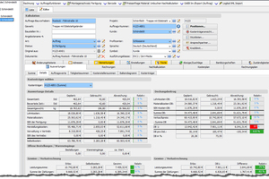  Auszug aus der Projektverwaltung von QOMET mit Blick auf die mitlaufende Nachkalkulation. 