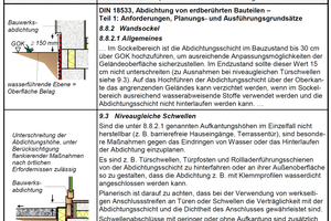  Anforderungen an die Ausbildung des unteren Anschlussbereiches aus Regelwerken. (Auszug Tab. 3.3 aus [1]) 