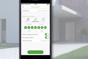  Über das BlueCon-Modul lassen sich Haustüren via App steuern. 
