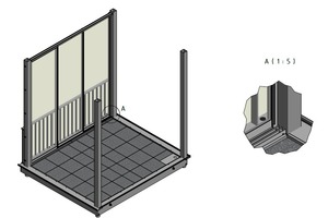  Das Prinzip einer geschosshohen Balkonverglasung am Vorstellbalkon mit außenliegender Balkonbrüstung. 