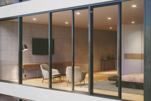  Mit Schiebe- und Hebe-Schiebetüren lässt sich architektonisch maximale Transparenz umsetzen; lichte Räume unterstützen einen behaglichen Wohnraum. 