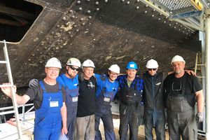  Das Team Limbach vom Stahlbau-Kompetenzzentrum. Links im Bild: Oberbauleiter Frank Edenharter. 