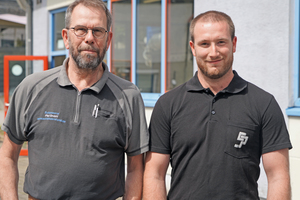  Metallbauunternehmer Stefan Piel (l.) mit Sohn Jakob Schiffl. 