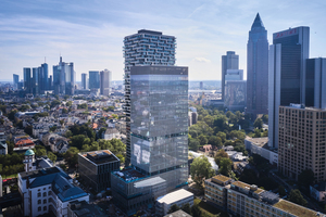  <div class="bildtext">Die Fassade des 106 Meter hohen Senckenberg-Turms in ­Frankfurt wurde zu 95 % mit recyceltem Aluminium realisiert.</div> 