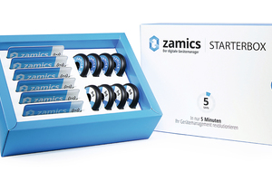  Die zamics Starterbox stellt von der Hardware bis zum Startercode für die Software-Plattform alles für den Einstieg in die digitale Geräteverwaltung bereit. 