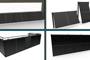  Solarpaneele als Zaun, Balkongeländer od. Sichtschutz. 