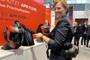  Der neue Schweißhelm APR-900 air mit Frischluftzufuhr. 