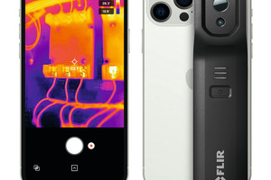  Die Infrarotkamera Flir One Edge Pro ist abnehmbar und somit ideal zur Inspektion schwer zu erreichender Stellen geeignet. 