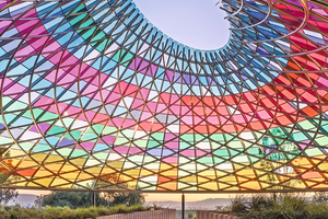  Der „Vertical Panorama Pavilion“ als Kunstwerk von Olafur Eliasson and Sebastian Behmann in Kalifornien. 