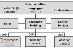  Dieses Organigramm schwebt der Beteiligungsgesellschaft Auctus für die Fassadengruppe vor. 