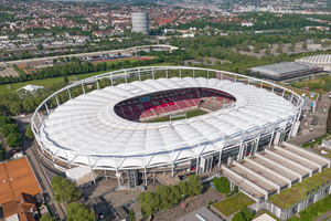  Die Modernisierung der MHP Arena in Stuttgart wurde 2023 abgeschlossen. 