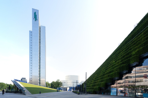  Der Kö-Bogen II mit seiner um 40° geneigten Fassade zählt zu den meistbesuchten Einkaufsmeilen Deutschlands. 