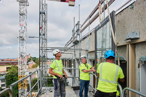  Die 50 Jahre alte Bandfenster-Fassade aus Aluminium und Glas wurde komplett rückgebaut. 