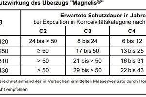  Schutzwirkungen des Überzugs "Magnelis". 