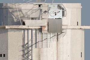  Mit dem Projekt "Steel Ivy" wurde der verlassene Flakturm "Peter" überformt in einen Ort der Erinnerung. 
