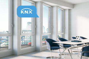 Der Fassadenlüfter Aeromat VT lässt sich via KNX in die Gebäudeautomation einbinden. 