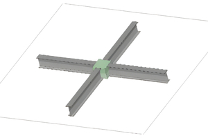  Komplexitätsgrad 1: Vom 3-D-Knoten aus sind die Stäbe sind rechtwinklig zueinander in einer Ebene angeordnet. 