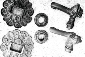  Wird inzwischen häufig genutzt: Reverse Engineering für Restaurationen. Die ­Bauteile in der zweiten Reihe stammen aus dem 3D-Drucker. 