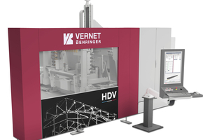  Als neue Maschine von Vernet Behringer wird die HDV auf dem Messestand in Essen vorgeführt. 
