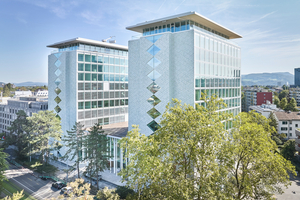  Zum Projekt des neuen Helvetia Campus gehören neben den beiden Hochhäusern und dem Auditorium auch die Sanierung und Aufstockung eines weiteren Verwaltungsgebäudes im Süden. 