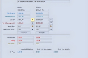  Stahl-/metallbauspezifische Software zeichnet sich u.a. durch die Berücksichtigung von DIN-Gewichten, Handelsgewichten oder Verzinkungsgewichten für die Gewicht-Ermittlung von Bauteilen aus. 