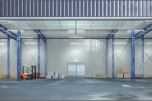  Wer Hallentore unabgeschirmt weit geöffnet lässt, muss signifikante Energieverluste hinnehmen. Eine thermische Abschirmung kann Abhilfe schaffen. 