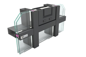  Die Lüftungsklappe wird als Drehflügel in Fensterrahmen oder Fassadensysteme integriert. 