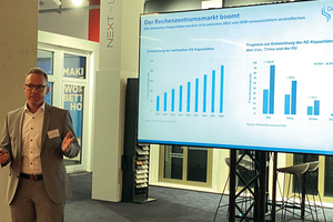  Markus Schäfer, CEO Data Center Intelligence, referierte im Wicona Next Studio über den Markt „Rechenzentren“. 
