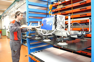  Der Akku-VacuMaster transportiert Werkstücke bis 750 Kilogramm. 