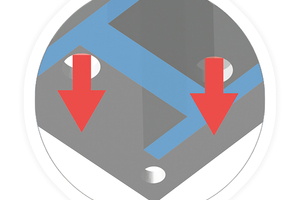  Bei den Öffnungen muss auch die schräge Aufhängung der Bauteile an den Traversen berücksichtigt werden. 