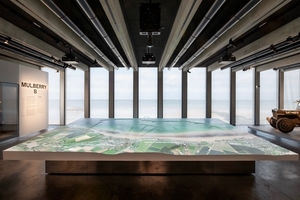  Die transparente Gebäudehülle lässt Tageslicht tief in die Ausstellungsbereiche eindringen.  