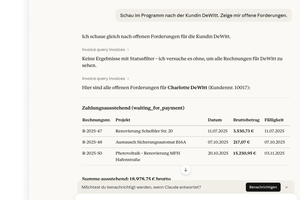  Wertvolle Abfragedaten lassen sich generieren, wenn die KI mit der ERP-Lösung verknüpft ist. 