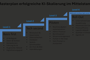  Ein Masterplan gegliedert in vier Stufen ist die Empfehlung der Beratung apollo consulting. 