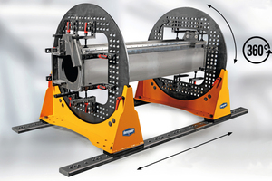  Mit dem Wendespanner Rotatorix lassen sich Werkstücke bis 2.000 kg bequem um ihren Schwerpunkt drehen. 