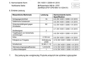  Die Leistungserklärung als Bestätigung der Leistungs­beständigkeit. 